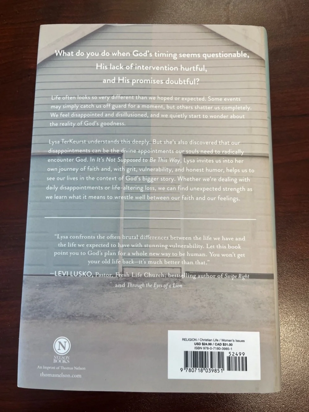 It's Not Supposed to Be This Way by Lysa TerKeurst - Teal & Cream Cover